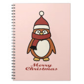 Vrolijk Kerstfeest Leuke Pinguïn Notitieboek (Voorkant)