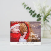 Vrolijk kerstfeest Lichter Kundenspezifische Foto Feestdagenkaart (Staand voorkant)