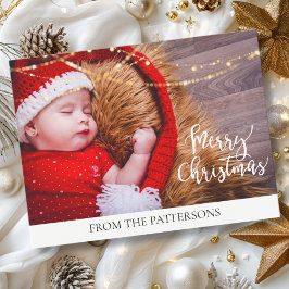 Vrolijk kerstfeest Lichter Kundenspezifische Foto Feestdagenkaart