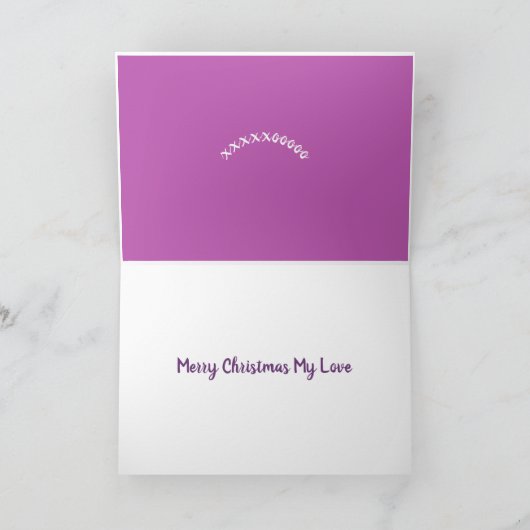 Vrolijk Kerstfeest Liefde Kaart (Binnen)