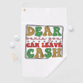 Vrolijk kerstfeest lieve kerstman kunt u contant g golfhanddoek (Insitu)