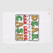 Vrolijk kerstfeest lieve kerstman kunt u contant g golfhanddoek (Horizontaal)