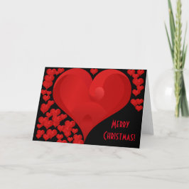 Vrolijk kerstfeest, lieve Valentijn liefdesharten  Feestdagen Kaart