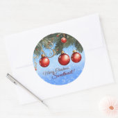 Vrolijk kerstfeest, lieverd!  ronde sticker (Envelop)