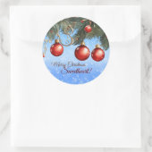 Vrolijk kerstfeest, lieverd!  ronde sticker (Tas)