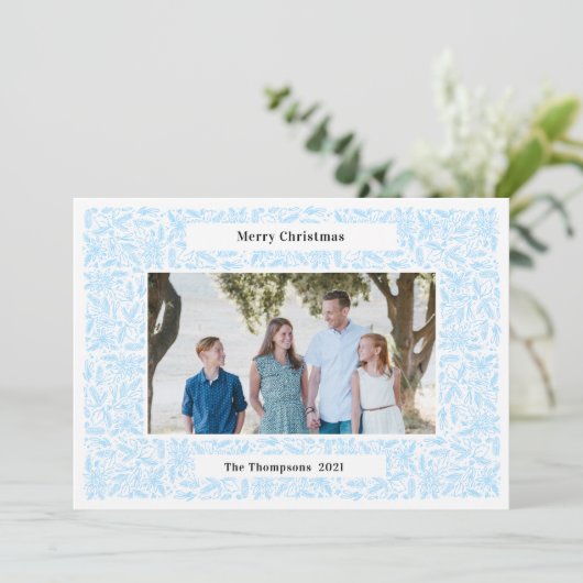 Vrolijk kerstfeest Lijst feestdag Feestdagenkaart (Staand voorkant)