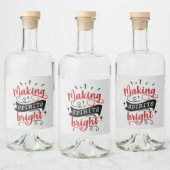 vrolijk kerstfeest likeurfles etiket (Flessen)