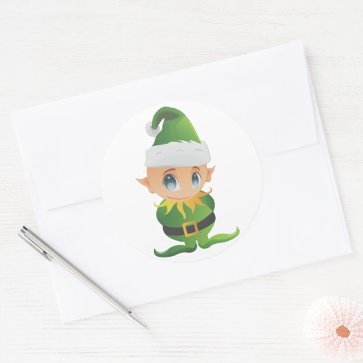 Vrolijk Kerstfeest Lil Angel Sticker (Envelop)
