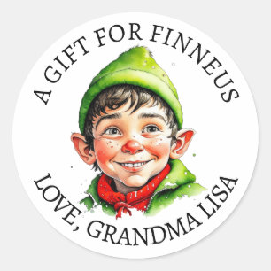 vrolijk kerstfeest Little Boy Gift Labels