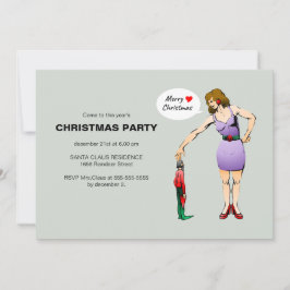 Vrolijk kerstfeest Little Elf Party Kaart