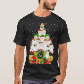 Vrolijk kerstfeest Llama Alpaca Tree Xmas Llamas T-shirt (Voorkant)