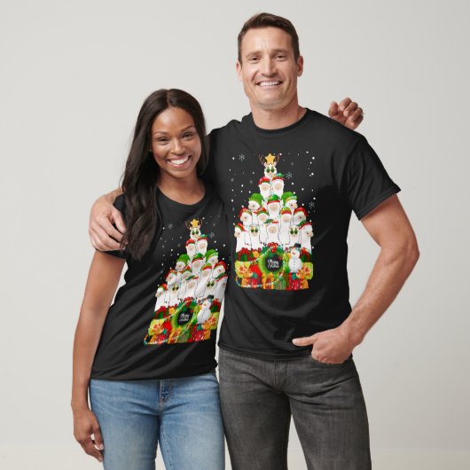 Vrolijk kerstfeest Llama Alpaca Tree Xmas Llamas T-shirt (Unisex)