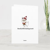Vrolijk kerstfeest Llama en Snowman Hand Drawn Kaart (Achterkant)