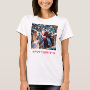 Vrolijk kerstfeest Logo ontwerp voor t-shirts