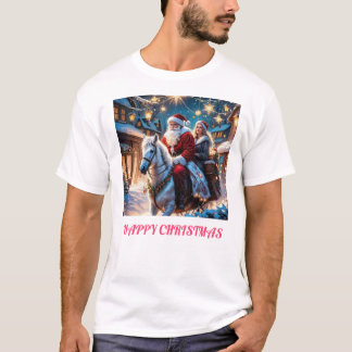 Vrolijk kerstfeest Logo ontwerp voor t-shirts