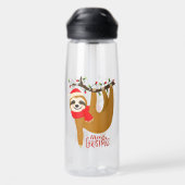 Vrolijk kerstfeest luiaard waterfles (Achterkant)