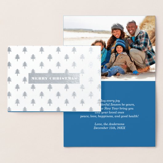 vrolijk kerstfeest. Luxe echte Folie fotokaarten Kaarten (Display)