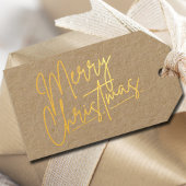 Vrolijk kerstfeest Luxe Gold Cadeaulabels