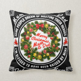 Vrolijk Kerstfeest Ma en Pap Kussen