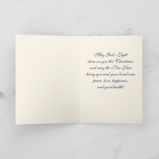 Vrolijk kerstfeest. Madonna en Child Fine Art Feestdagen Kaart (Binnen)