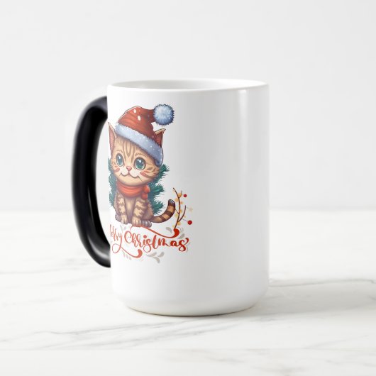 Vrolijk kerstfeest magische mok (Voorkant links)