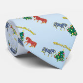 Vrolijk kerstfeest - Magische paarden Stropdas (Opgerold)