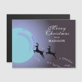 Vrolijk kerstfeest Magische Reindeer Moon Naam (Voorkant / Achterkant)