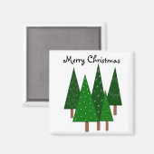 Vrolijk kerstfeest magneet (Voorkant / Achterkant)