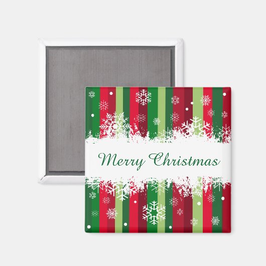 Vrolijk kerstfeest magneet (Voorkant / Achterkant)