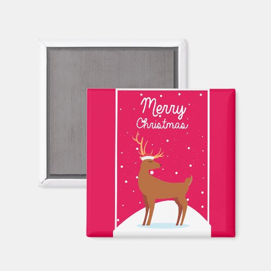 Vrolijk kerstfeest magneet (Voorkant / Achterkant)