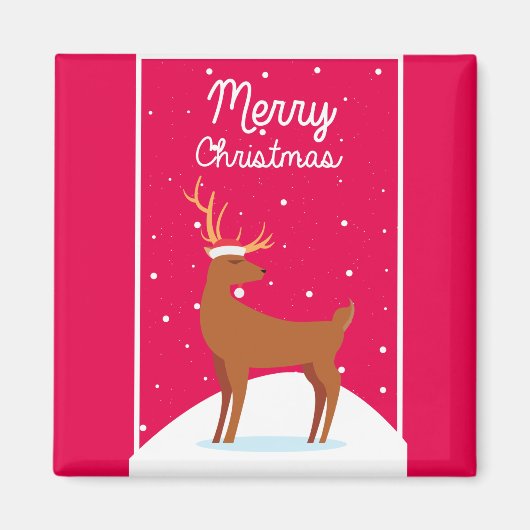 Vrolijk kerstfeest magneet (Voorkant)