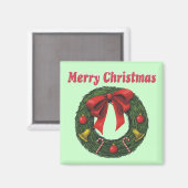 Vrolijk kerstfeest magneet (Voorkant / Achterkant)