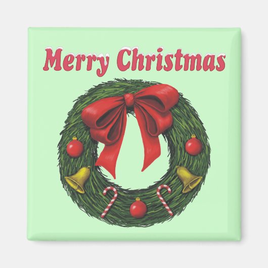 Vrolijk kerstfeest magneet (Voorkant)