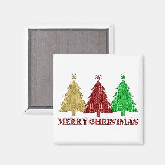 Vrolijk kerstfeest magneet (Voorkant / Achterkant)