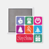 Vrolijk kerstfeest magneet (Voorkant / Achterkant)