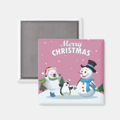 Vrolijk kerstfeest magneet (Voorkant / Achterkant)