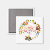 Vrolijk kerstfeest magneet (Voorkant / Achterkant)