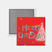 Vrolijk kerstfeest magneet (Voorkant / Achterkant)