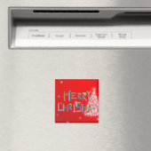 Vrolijk kerstfeest magneet (Insitu (Vaatwasser))