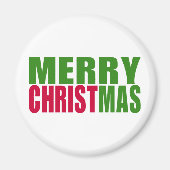 Vrolijk kerstfeest magneet (Voorkant)