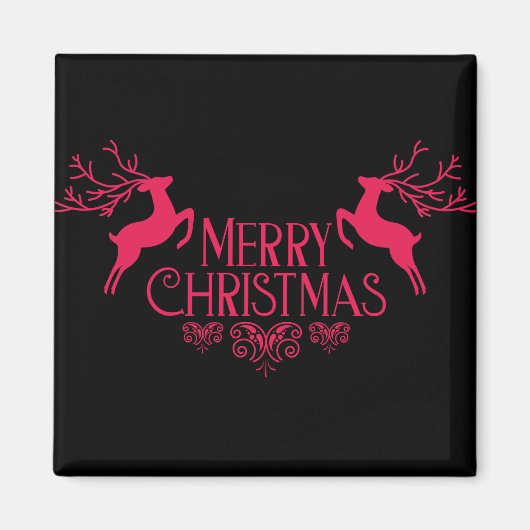 Vrolijk kerstfeest magneet (Voorkant)