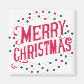 Vrolijk kerstfeest magneet (Voorkant)