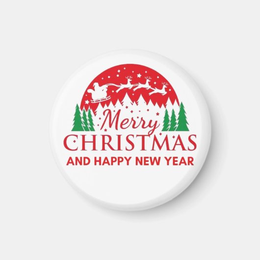 Vrolijk kerstfeest magneet (Voorkant)