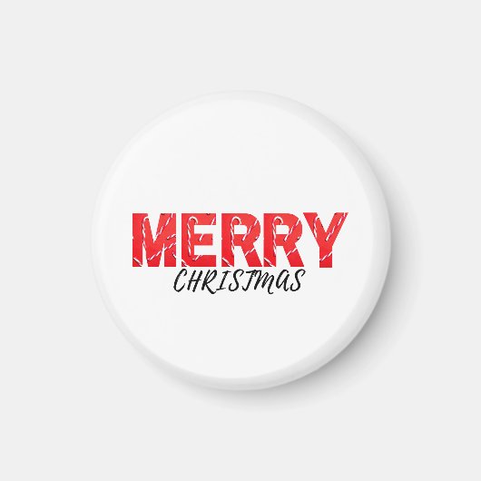 Vrolijk kerstfeest magneet (Voorkant)