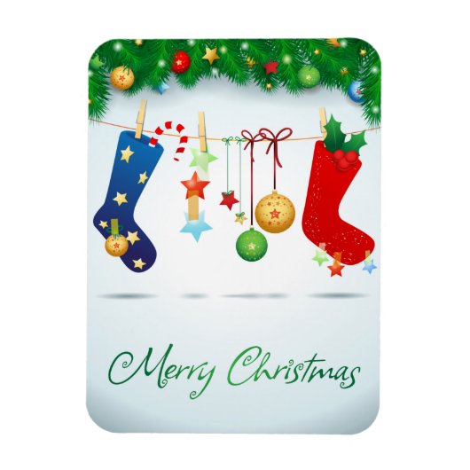 Vrolijk kerstfeest magneet (Verticaal)