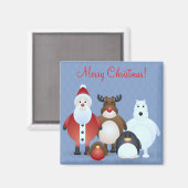 Vrolijk kerstfeest magneet (Voorkant / Achterkant)