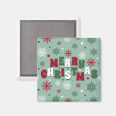 Vrolijk kerstfeest magneet (Voorkant / Achterkant)