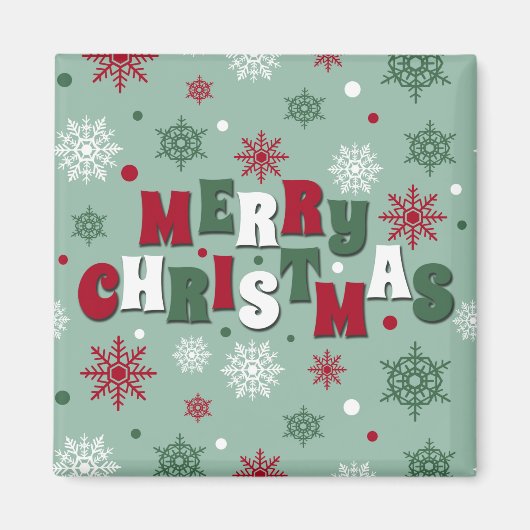 Vrolijk kerstfeest magneet (Voorkant)
