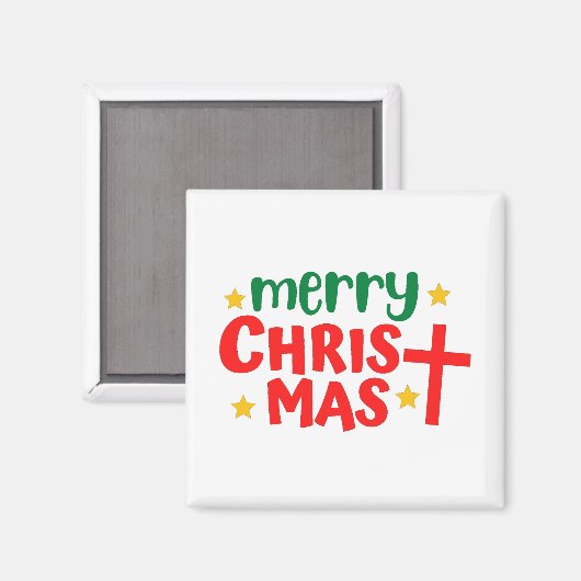 Vrolijk kerstfeest magneet (Voorkant / Achterkant)