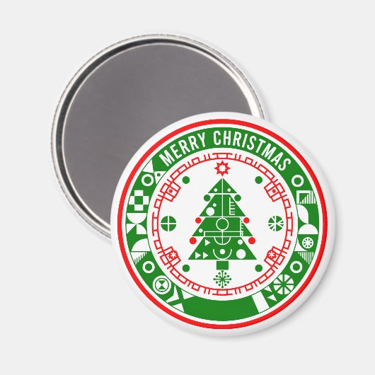 Vrolijk kerstfeest magneet (Voorkant / Achterkant)